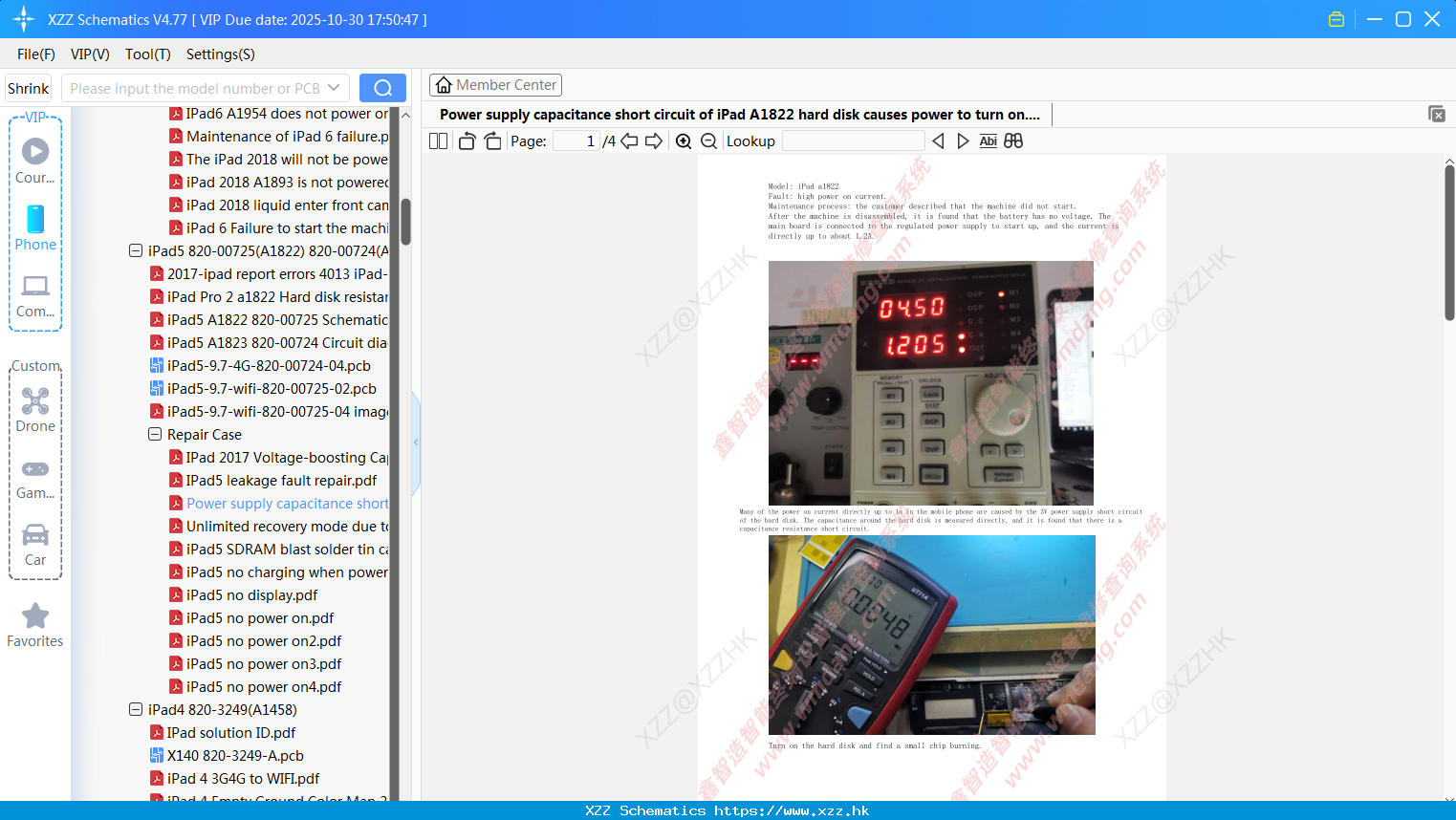 Power Supply Capacitance Short Circuit Of IPad A1822 Hard Disk Causes Power To Turn On
